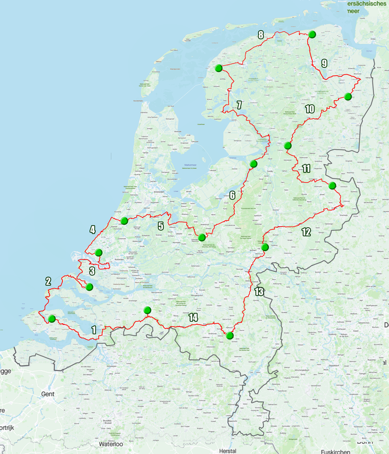 Cycling the Netherlands in two weeks